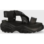 Dámske Sandále na platforme Buffalo Classic čiernej farby zo syntetiky vo veľkosti 40 na leto 