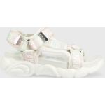Dámske Sandále na platforme Buffalo bielej farby zo syntetiky vo veľkosti 40 v zľave na leto 