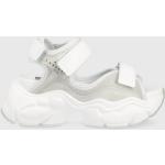 Dámske Sandále na platforme Buffalo bielej farby zo syntetiky vo veľkosti 41 na leto 