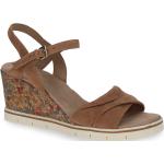 Dámske Kožené sandále Caprice hnedej farby vo veľkosti 38 v zľave na leto 