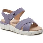Dámske Kožené sandále Caprice fialovej farby vo veľkosti 37 s motívom Lavender v zľave na leto 