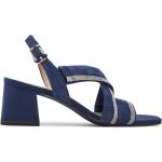 Dámske Kožené sandále Caprice tmavo modrej farby vo veľkosti 38 na leto 