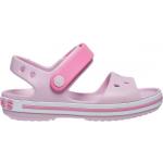Dievčenské Sandále Crocs Crocband ružovej farby zo syntetiky vo veľkosti 35 na suchý zips na leto 