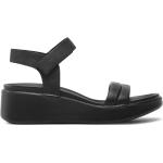 Dámske Sandále na klinovom podpätku Ecco Ecco čiernej farby vo veľkosti 38 na leto 
