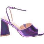 Dámske Kožené sandále Even&Odd fialovej farby na leto 