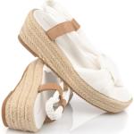 Dámske Spoločenské sandále Gant bielej farby v elegantnom štýle z plátna vo veľkosti 37 na leto 