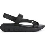 Dámske Kožené sandále Geox čiernej farby z polyuretánu vo veľkosti 36 Vegan na leto 