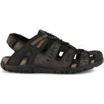 Pánske Kožené sandále Geox Uomo čiernej farby z polyuretánu vo veľkosti 45 Vegan na leto 
