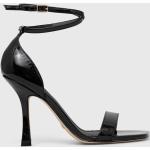 Dámske Spoločenské sandále Guess čiernej farby v elegantnom štýle z koženky vo veľkosti 41 na leto 