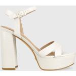 Dámske Spoločenské sandále Guess bielej farby v elegantnom štýle z polyuretánu vo veľkosti 41 Vegan na leto 