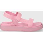 Dámske Sandále na platforme HUGO ružovej farby z tkaniny vo veľkosti 41 na leto 