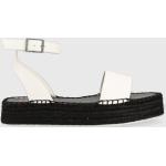 Dámske Sandále na platforme HUGO bielej farby z polyuretánu vo veľkosti 41 Vegan na leto 
