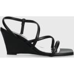 Dámske Designer Spoločenské sandále Karl Lagerfeld čiernej farby v elegantnom štýle z polyuretánu vo veľkosti 35 Vegan na leto 