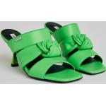 Dámske Designer Spoločenské sandále Karl Lagerfeld zelenej farby v elegantnom štýle vo veľkosti 36 metalické na leto 