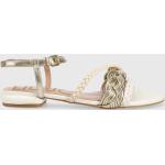 Dámske Kožené sandále Liu Jo zlatej farby zo syntetiky vo veľkosti 38 metalické na leto 