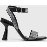 Dámske Spoločenské sandále Liu Jo čiernej farby v elegantnom štýle zo syntetiky vo veľkosti 36 s prackou na leto 