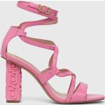 Dámske Spoločenské sandále Liu Jo ružovej farby v elegantnom štýle z koženky vo veľkosti 35 na leto 