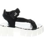 Dámske Designer Sandále na podpätku Moschino Love Moschino čiernej farby v elegantnom štýle v zľave na leto 