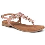 Dámske Sandále Marco Tozzi ružovej farby s kvetinovým vzorom vo veľkosti 38 na leto 