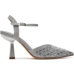 Dámske Spoločenské sandále Menbur striebornej farby v elegantnom štýle vo veľkosti 39 metalické na leto 