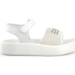 Dievčenské Sandále na platforme bielej farby vo veľkosti 35 na suchý zips na leto 