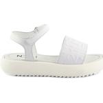 Dievčenské Sandále na platforme bielej farby vo veľkosti 35 na suchý zips na leto 