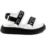 Chlapčenské Sandále bielej farby vo veľkosti 34 na suchý zips na leto 