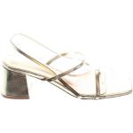 Dámske Kožené sandále public desire zlatej farby v elegantnom štýle v zľave na leto 