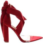 Dámske Sandále na podpätku public desire červenej farby v elegantnom štýle v zľave na leto 