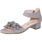 Dámske Kožené sandále Caprice sivej farby na suchý zips na leto 