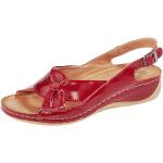 Dámske Kožené sandále Naturläufer červenej farby zo syntetiky vo veľkosti 41 s mašľami na leto 