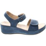 Dámske Sandále na podpätku Scholl modrej farby v elegantnom štýle na leto 
