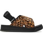 Dámske Sandále hnedej farby s leopardím vzorom vo veľkosti 37 na leto 