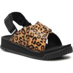 Dámske Sandále hnedej farby s leopardím vzorom vo veľkosti 41 na leto 