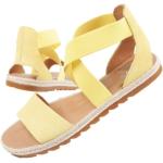 Dámske Kožené sandále Sorel žltej farby vo veľkosti 36,5 na leto 