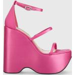 Dámske Spoločenské sandále Steve Madden ružovej farby v elegantnom štýle zo syntetiky vo veľkosti 40 na leto 