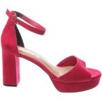 Dámske Sandále na podpätku Tamaris ružovej farby v elegantnom štýle v zľave na leto 