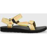 Dámske Sandále Teva žltej farby s batikovaným vzorom z tkaniny vo veľkosti 40 na leto 
