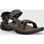 Pánske Kožené sandále Teva sivej farby zo syntetiky vo veľkosti 47 na leto 