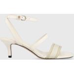 Dámske Spoločenské sandále Tommy Hilfiger bielej farby v elegantnom štýle zo syntetiky vo veľkosti 40 na leto 