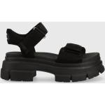 Dámske Sandále na platforme UGG Australia čiernej farby zo syntetiky vo veľkosti 42 na leto 