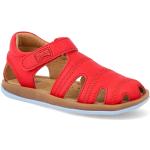 Detské Kožené sandále Camper červenej farby na leto 