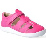 Detské Kožené sandále neónovo ružovej farby na leto 