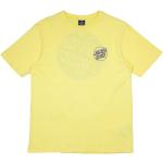 Dámske Tričká s krátkym rukávom SANTA CRUZ pastelovo žltej farby s bodkovaným vzorom z bavlny 