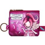 Malé peňaženky Santoro London ružovej farby so zábavným motívom na zips 