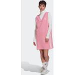 Dámske Športové šaty adidas Adicolor ružovej farby z bavlny vo veľkosti L s véčkovým výstrihom v zľave udržateľná móda 
