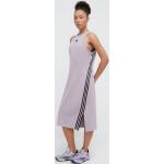 Dámske Midi šaty adidas fialovej farby z bavlny vo veľkosti XS s dĺžkou: Pod kolená 