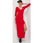 Dámske Dlhé šaty adidas Originals červenej farby z bavlny vo veľkosti XS s dĺžkou: Maxi v zľave 