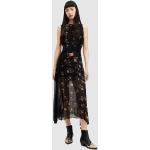 Dámske Áčkové šaty AllSaints čiernej farby s kvetinovým vzorom z viskózy vo veľkosti M s dĺžkou: Pod kolená v zľave udržateľná móda 