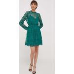 Dámske Čipkované šaty zelenej farby z polyamidu vo veľkosti L 